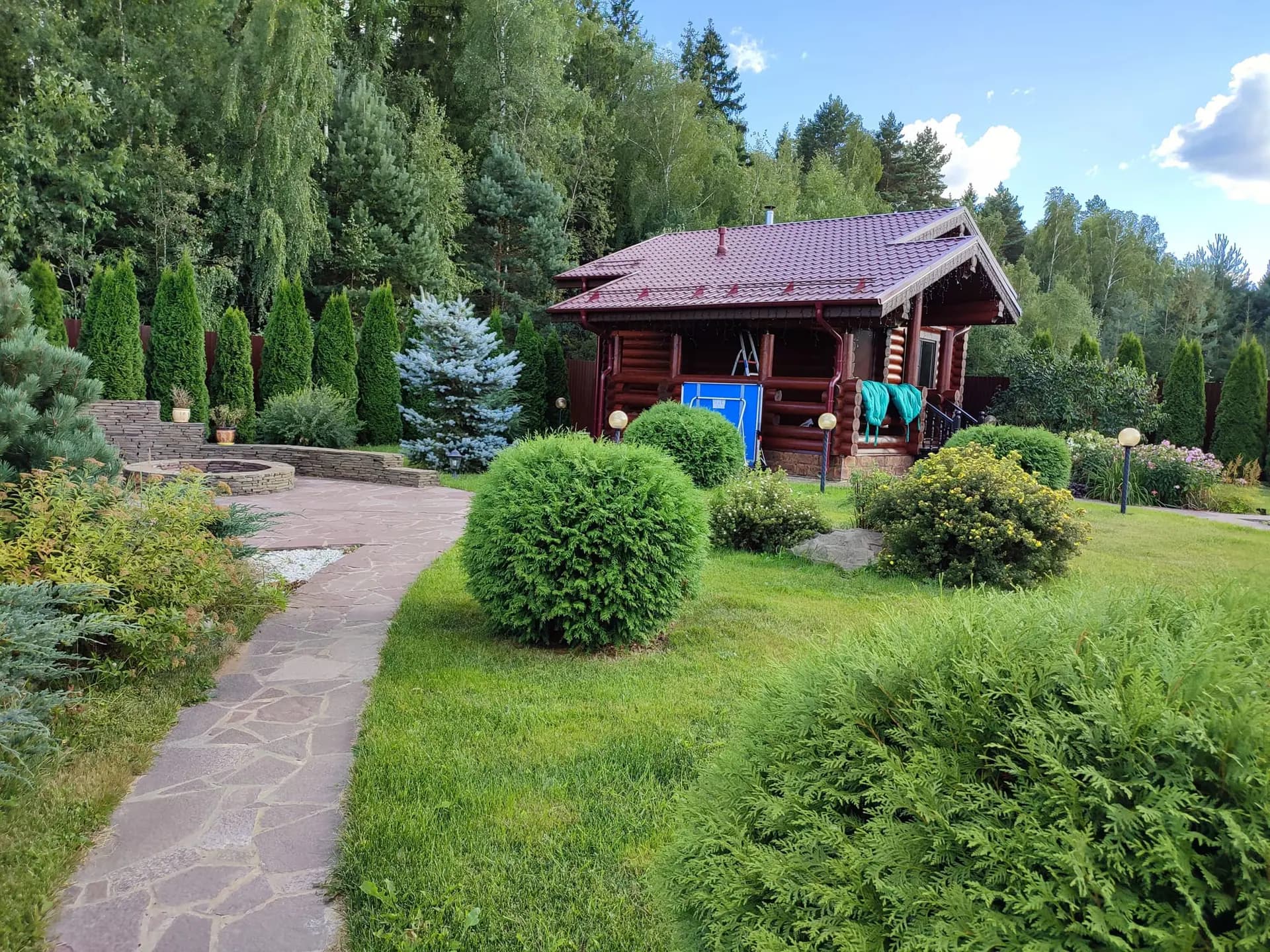 Ландшафтные работы на загородном участке 32 сотки в КП «Веткино»