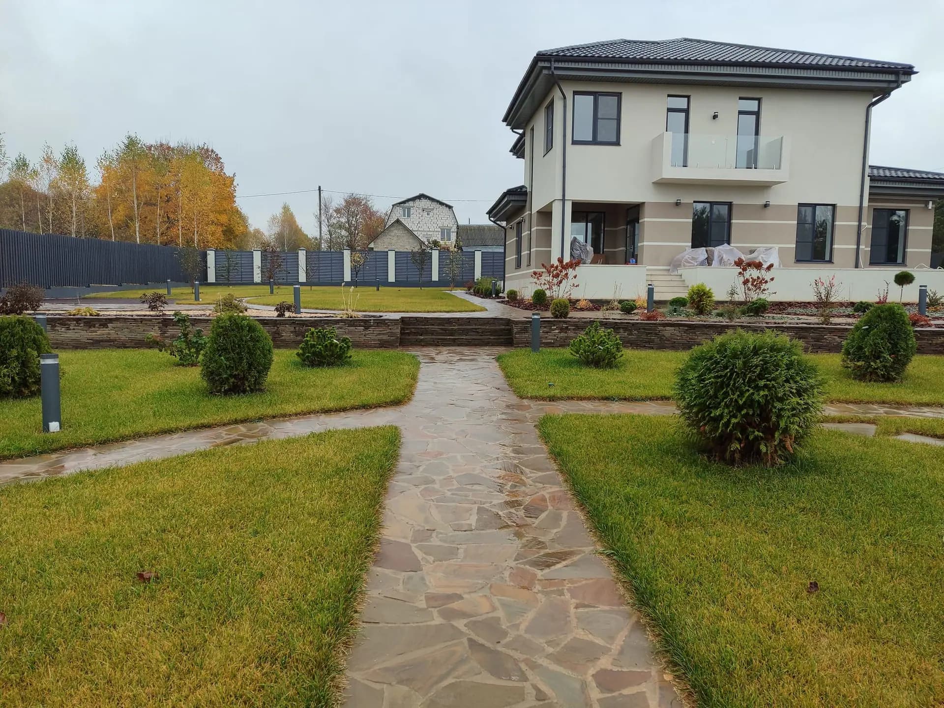 Ландшафтные работы на загородном участке 35 соток в д. Торбеево — фото 1